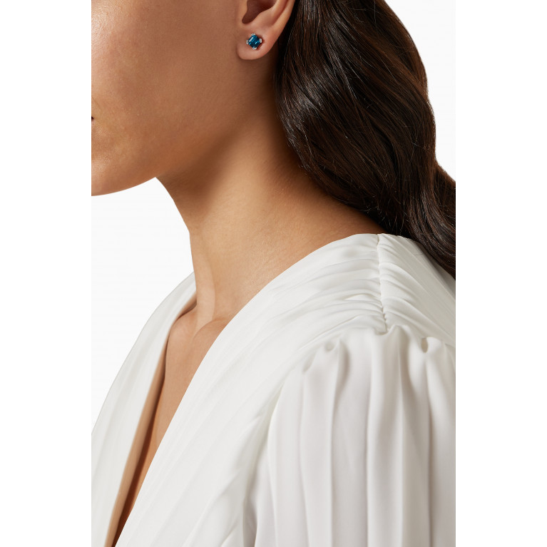 Kate Spade New York - Dazzle Stud Earrings in Metal Blue