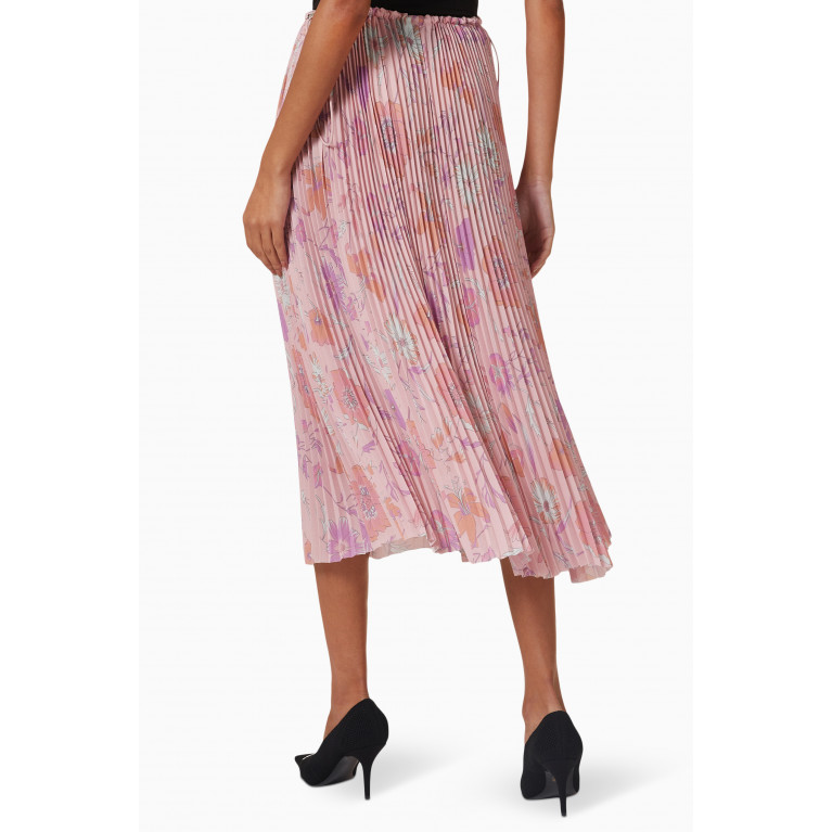 Balenciaga - Floral Pleated Drawstring Skirt in Technical Satin