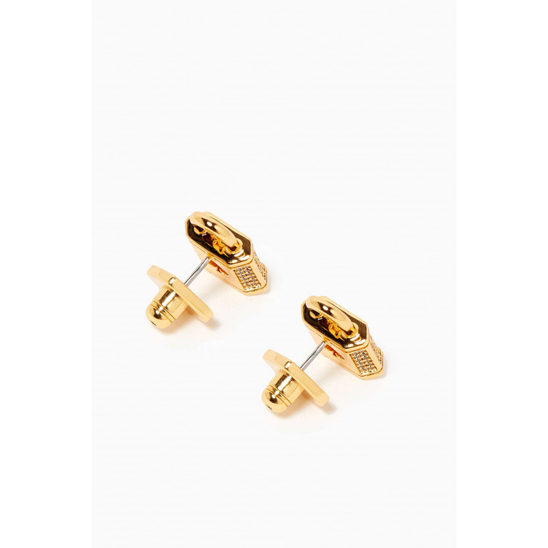 Kate Spade New York - Lock & Spade Pavé Stud Earrings Gold