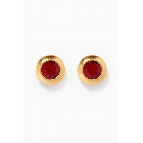 Kate Spade New York - On The Dot Crystal Stud Earrings in Metal Red