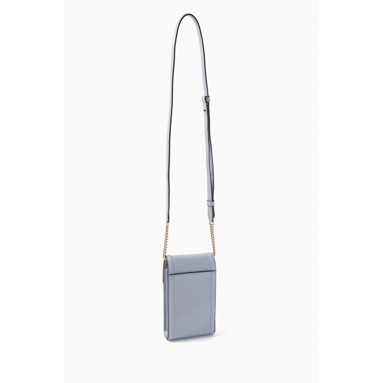 Kate Spade New York - Knott North South Phone Crossbody Bag in Pebbled Leather Blue