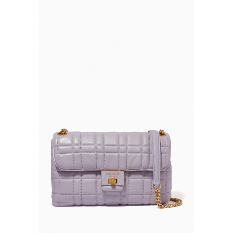 Kate Spade New York - Medium Evelyn Bag in Quilted Leather Purple
