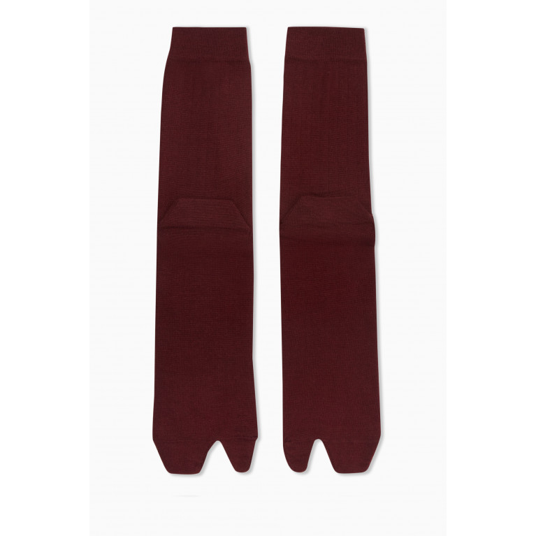 Maison Margiela - Bootleg Tabi Knitted Socks in Wool-blend Jersey