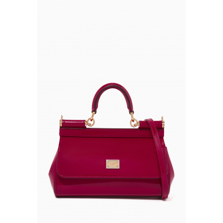 Dolce & Gabbana - Miss Sicily East West Small Bag in Calfskin Pink