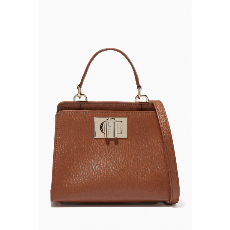 Furla - Mini Furla 1927 Tote Bag in Leather Brown