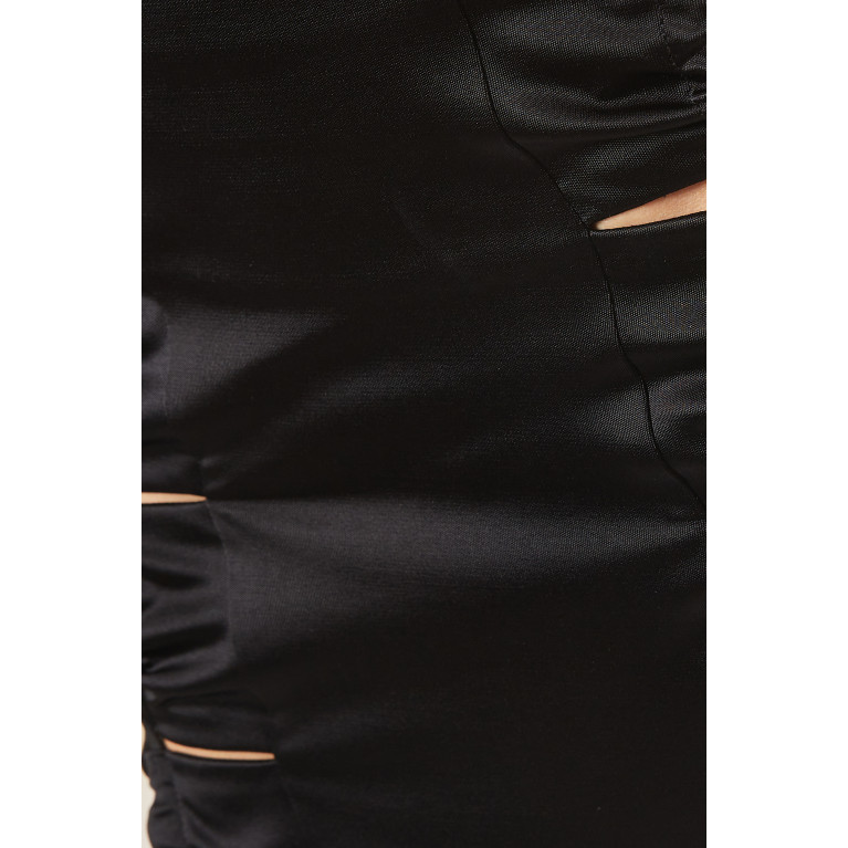 Galvan - Vertebrae Midi Skirt in Satin Jersey