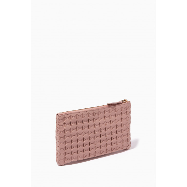 Serapian - Pouch in Mosaico Leather Pink