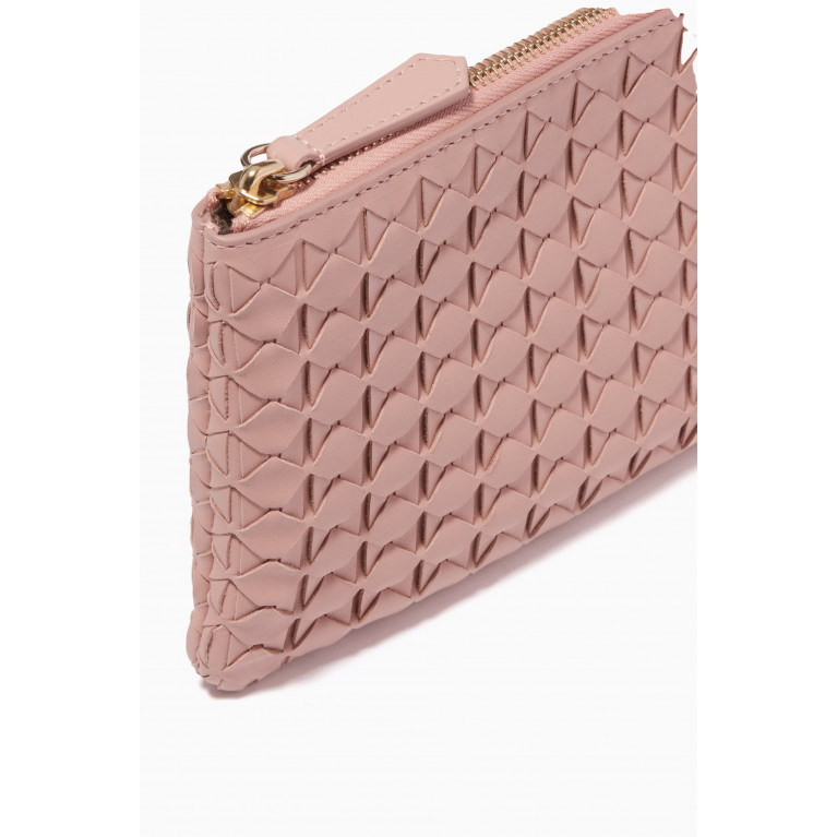 Serapian - Pouch in Mosaico Leather Pink