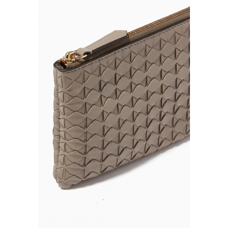 Serapian - Pouch in Mosaico Leather Neutral
