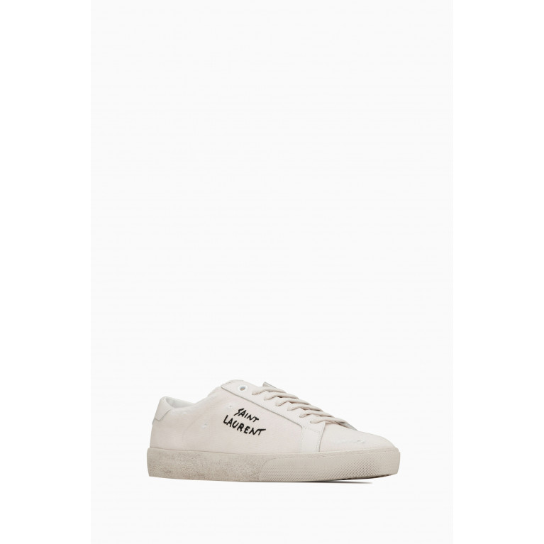 Saint Laurent - Court Classic SL/06 Sneakers in Canvas & Leather