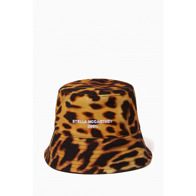 Stella McCartney - Leopard-print Bucket Hat in Eco-cotton Canvas