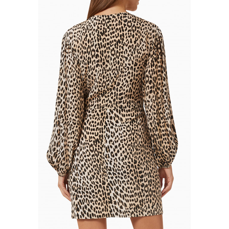 Maje - Ricata Leopard-print Mini Dress in Viscose