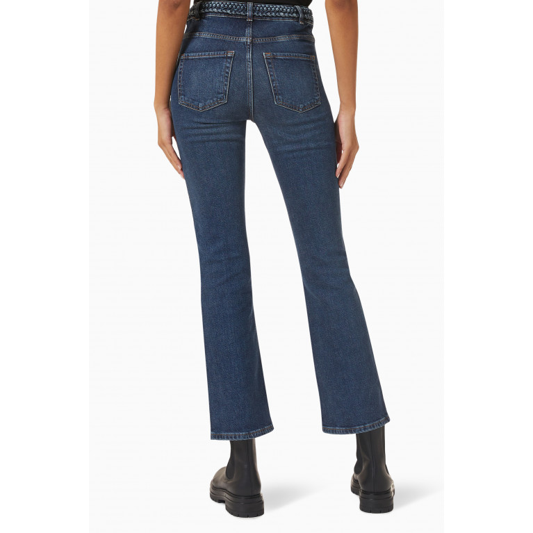 Maje - Braid-detail Mid-rise Jeans in Denim