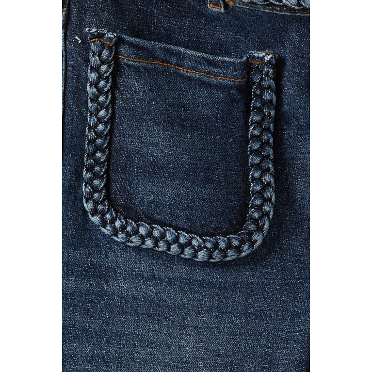 Maje - Braid-detail Mid-rise Jeans in Denim
