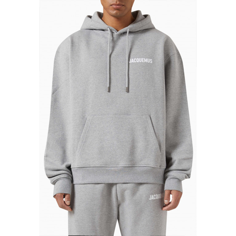 Jacquemus - Le Hooded Sweatshirt in Cotton Grey