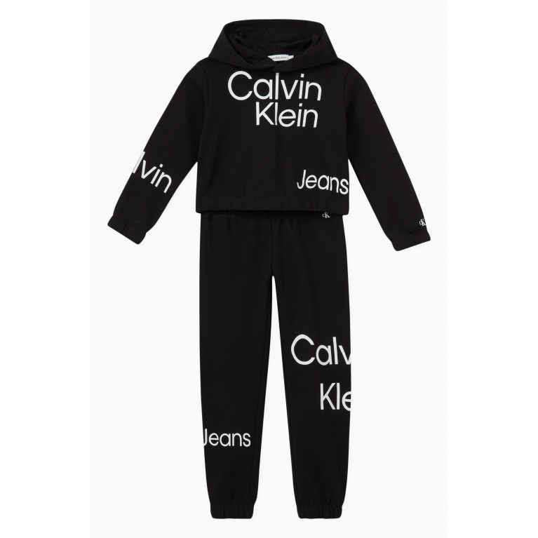 Calvin Klein - Logo Hoodie & Sweatpants Set in Cotton