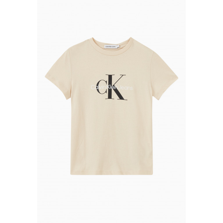 Calvin Klein - Logo Print T-shirt in Cotton Neutral