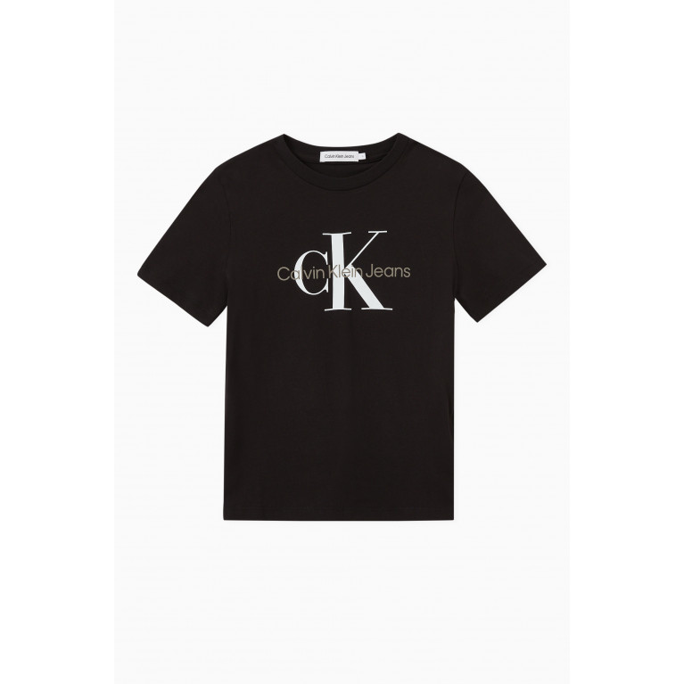 Calvin Klein - Logo Print T-shirt in Cotton Black