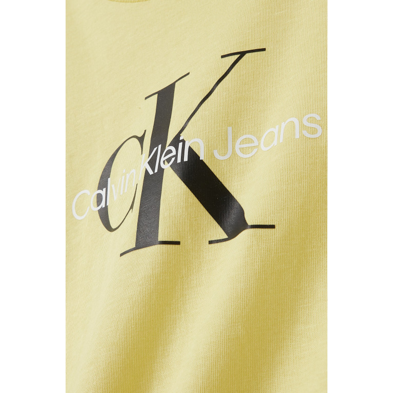 Calvin Klein - Logo Print T-shirt in Cotton Yellow