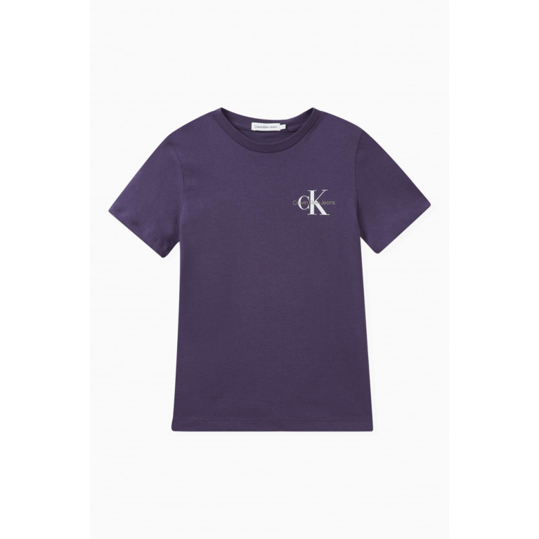 Calvin Klein - Logo T-shirt in Cotton Purple