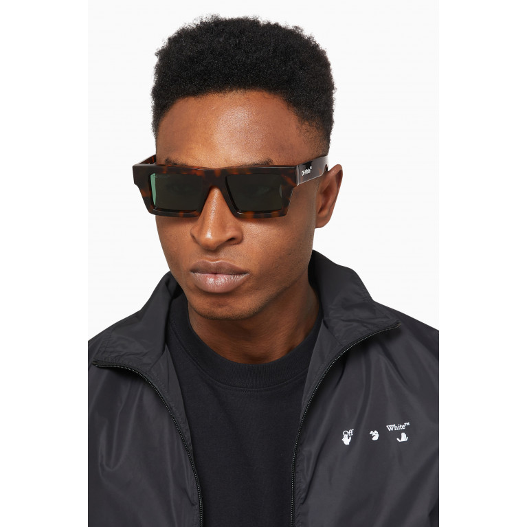 Off-White - Nassau Sunglasses in Acetate Brown