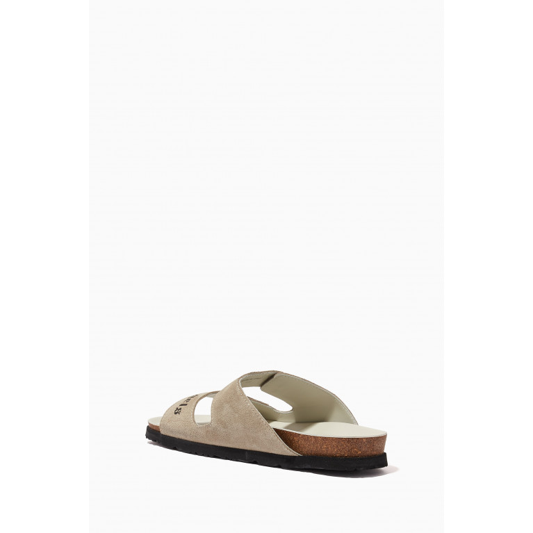 Palm Angels - Palm Angels Sandals in Suede White