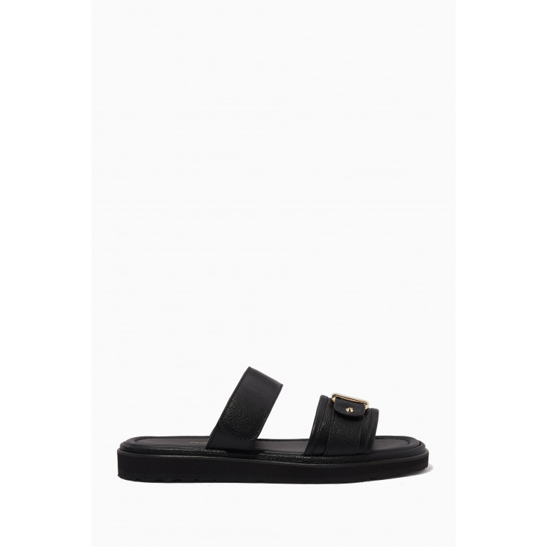 Ferragamo - Kamy Chunky Flat Sandals in Goat Leather