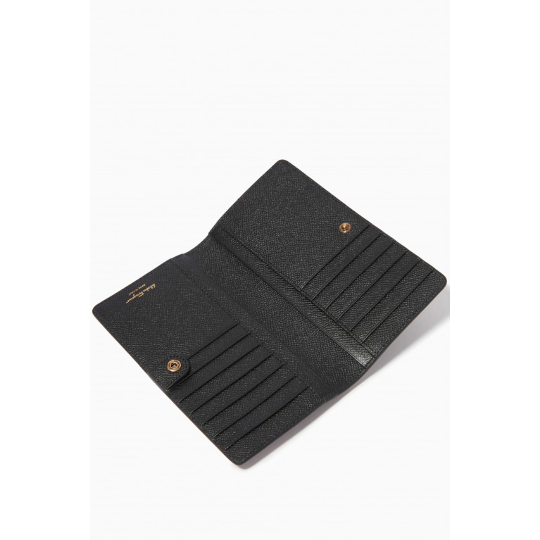 Ferragamo - Gancini Continental Wallet in Hammered Calf Leather