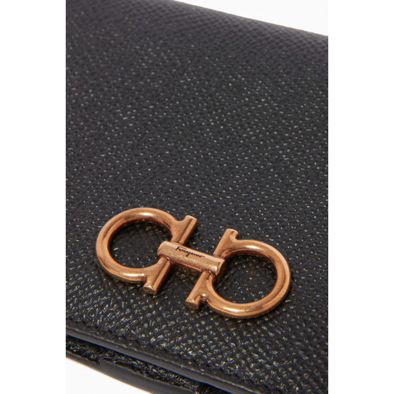 Ferragamo - Gancini Continental Wallet in Hammered Calf Leather