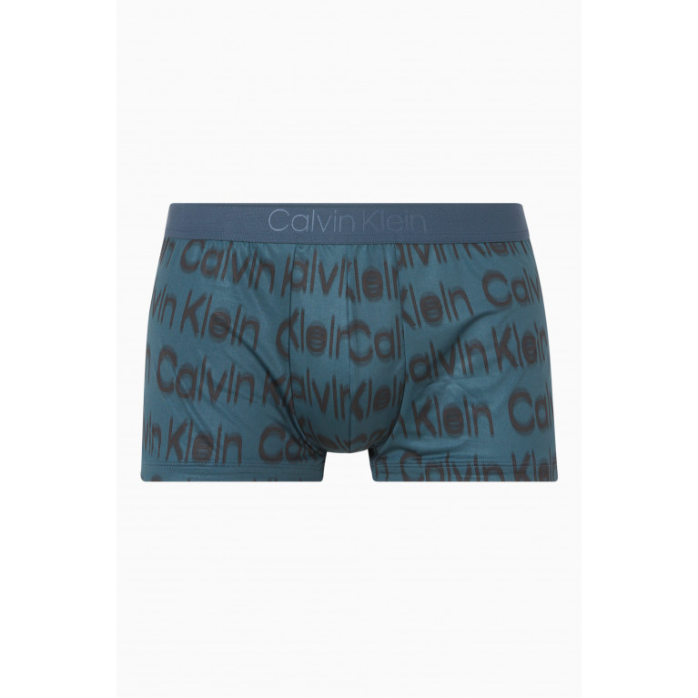 Calvin Klein - Low-rise Printed Trunks in Fabric Blue