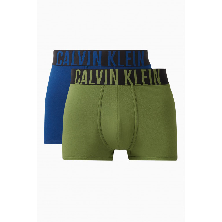 Calvin Klein - Logo Trunks in Cotton, Set of 2 Multicolour