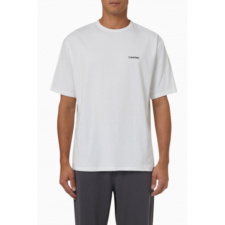 Calvin Klein - Logo Crew Neck T-shirt in Cotton White