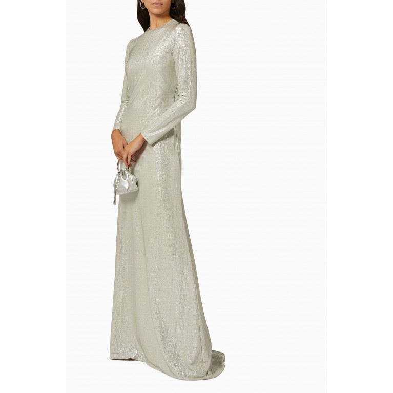 Costarellos - Whitney Gown in Metallic Jersey