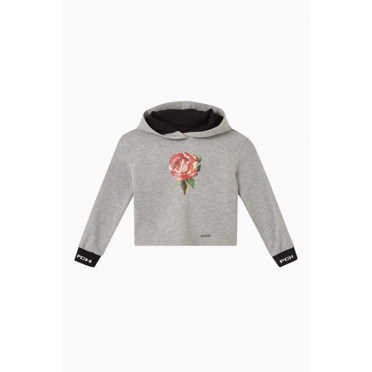 Pan con Chocolate - Genma Rose-printed Hoodie in Cotton