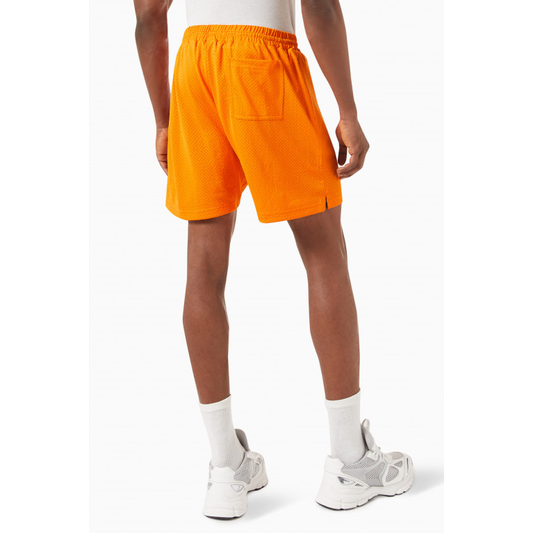 Represent - Owners Club Mesh Shorts in Stretch-nylon Orange