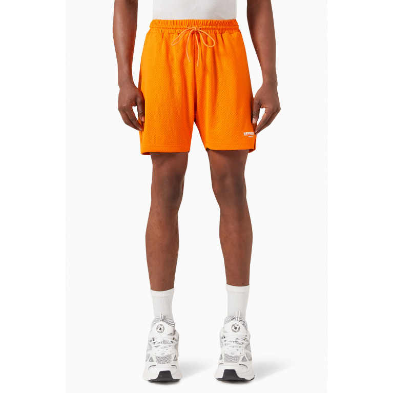 Represent - Owners Club Mesh Shorts in Stretch-nylon Orange