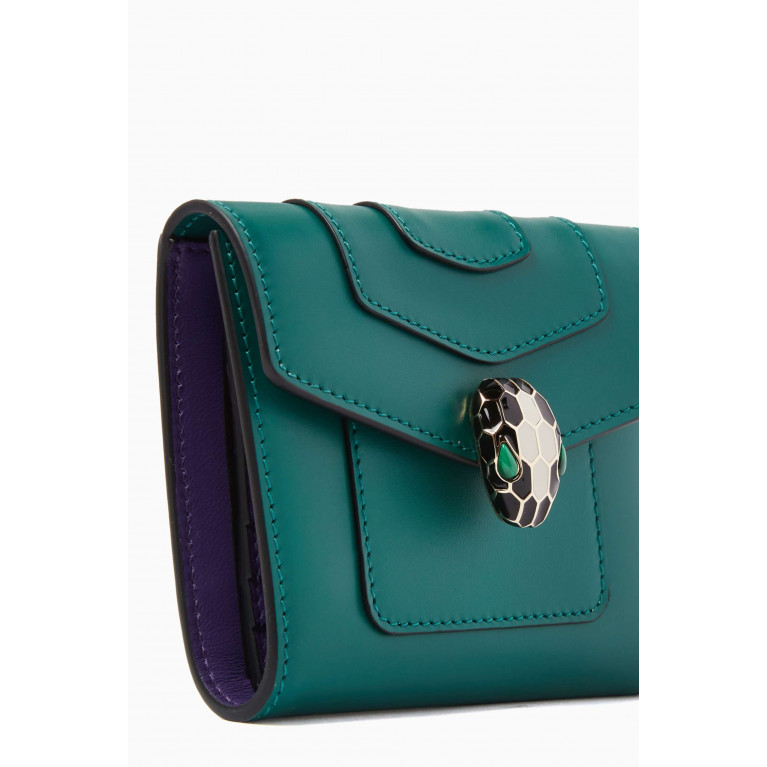 BVLGARI - Serpenti Forever Tri-fold Wallet in Leather