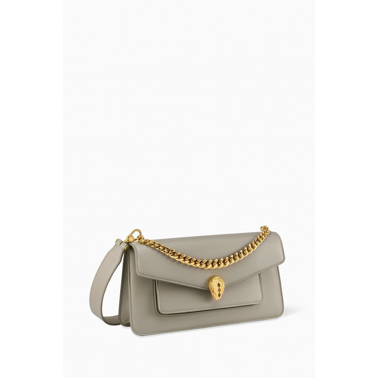 Bvlgari - Maxi Serpenti East-west Chain Shoulder Bag in Leather
