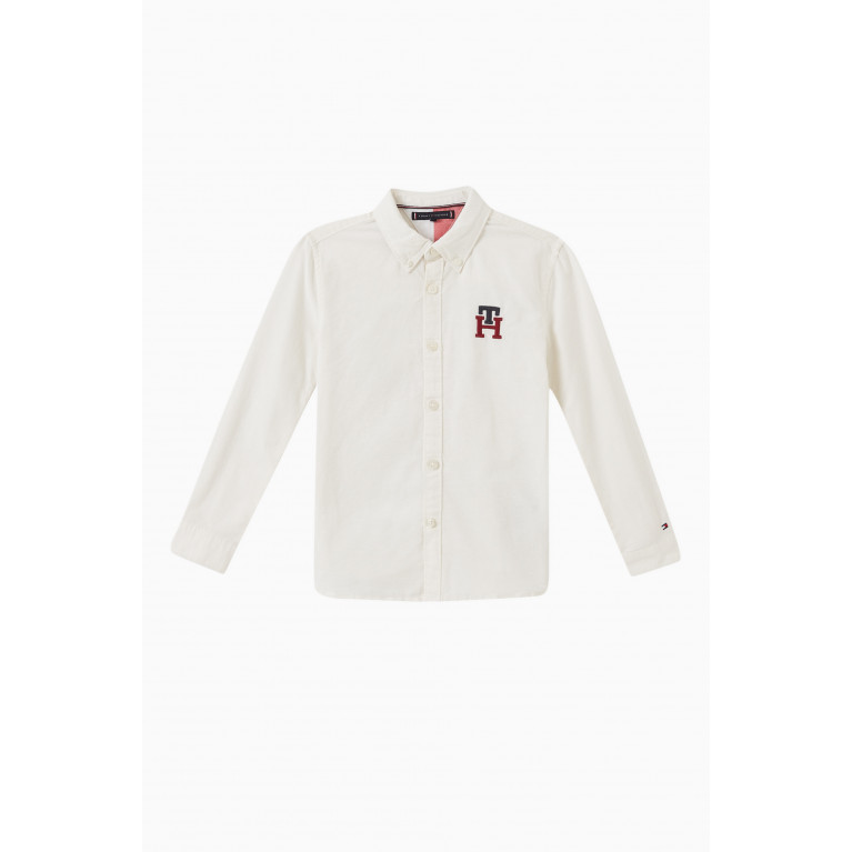 Tommy Hilfiger - Logo Long-sleeved Shirt in Cotton