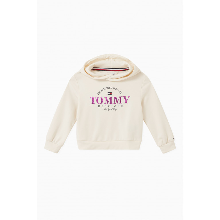 Tommy Hilfiger - Logo Hoodie in Cotton White