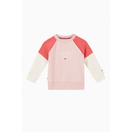 Tommy Hilfiger - Logo Colour-block Sweatshirt in Cotton