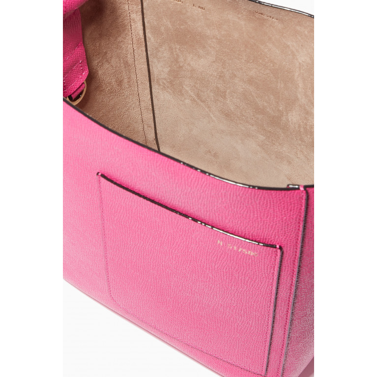 Valextra - Mini Bucket Bag in Calf Leather Pink