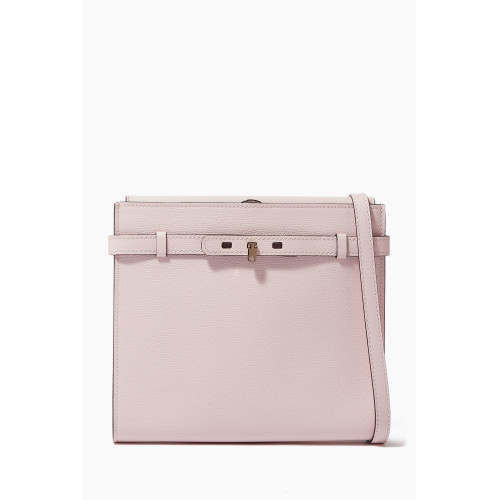 Valextra - B-tracollina Crossbody Bag in Calf Leather Pink
