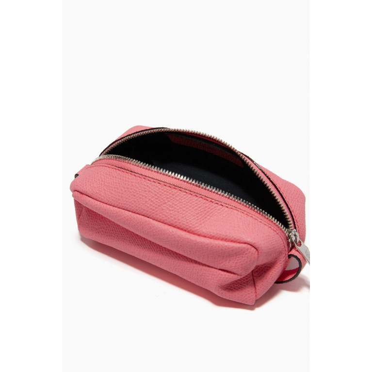 Valextra - Micro Beauty Case in Calf Leather Pink