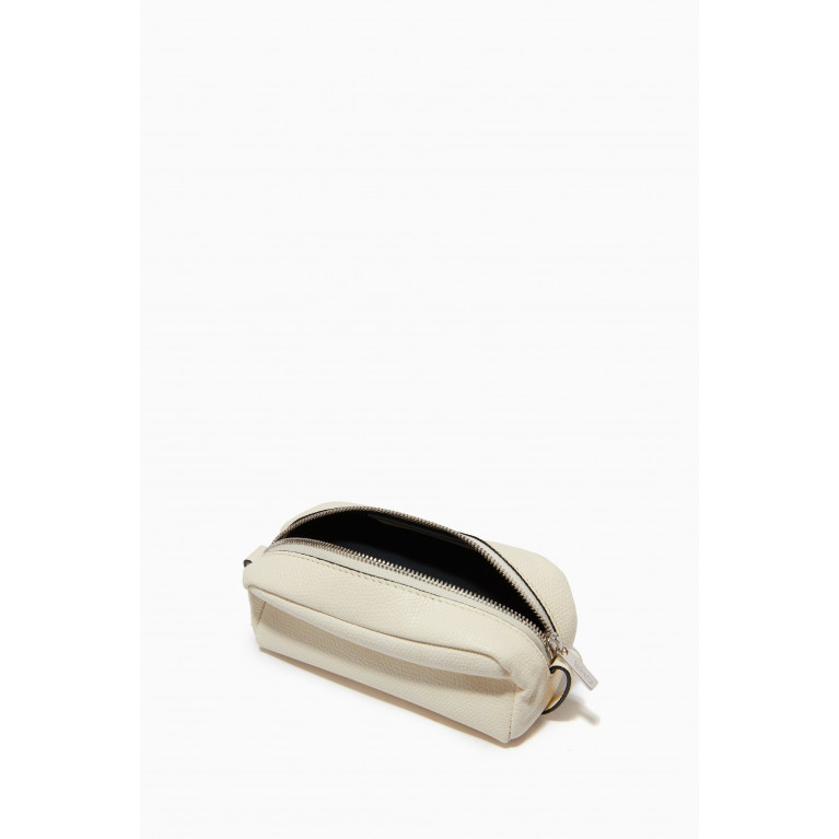 Valextra - Micro Beauty Case in Calf Leather White