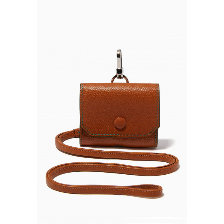 Valextra - AirPods Pro Case in Calf Leather Brown
