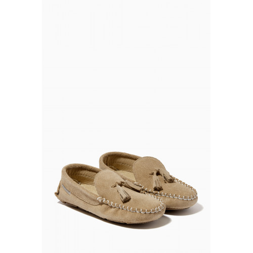Babywalker - Tassel Loafers in Suede Leather Neutral
