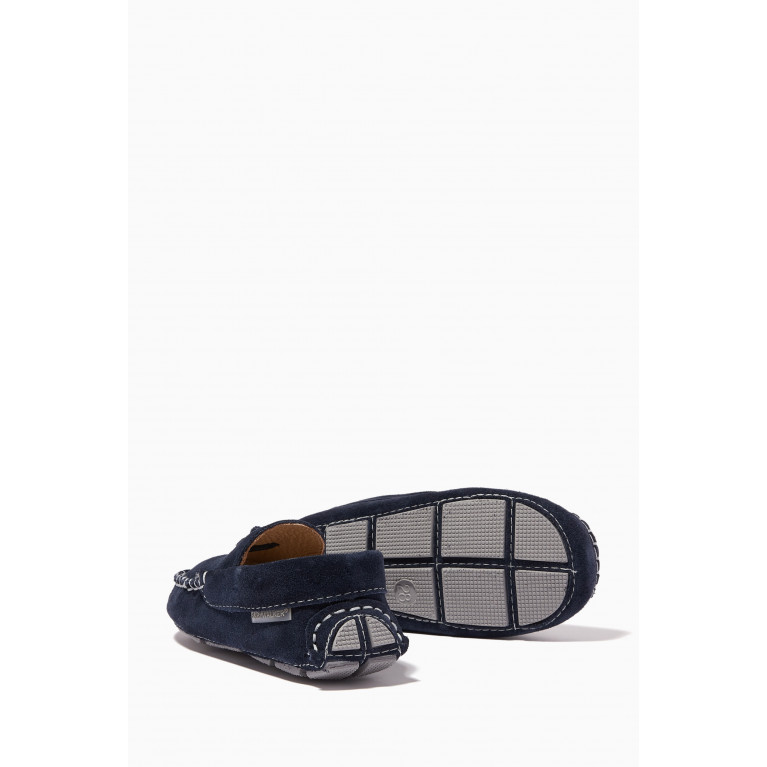 Babywalker - Tassel Loafers in Suede Leather Blue
