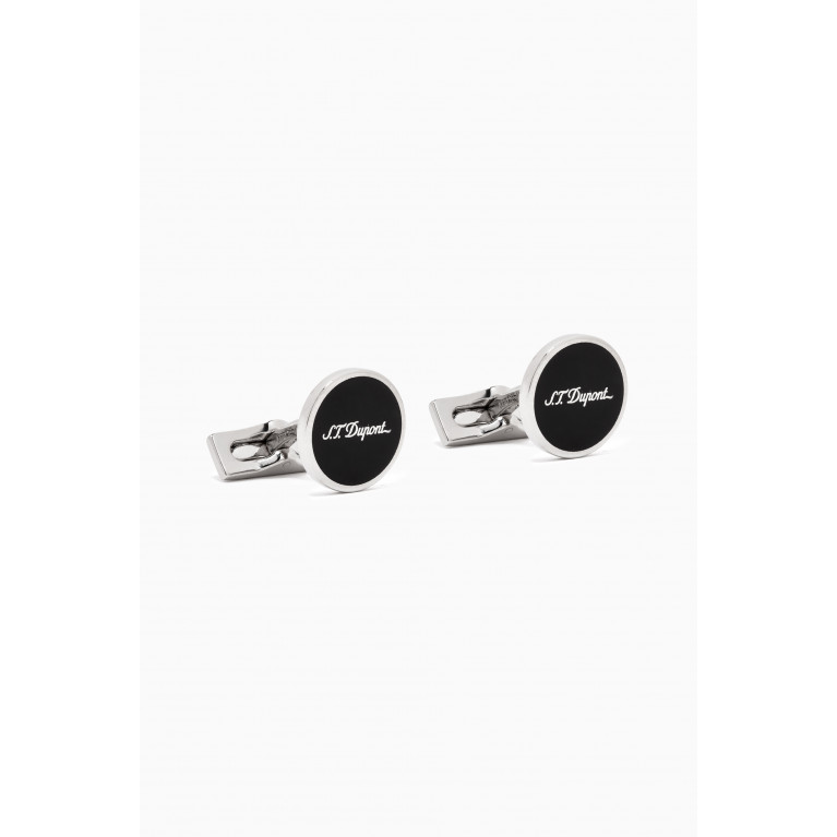 S. T. Dupont - Signature Logo Cufflinks in Metal & Lacquer