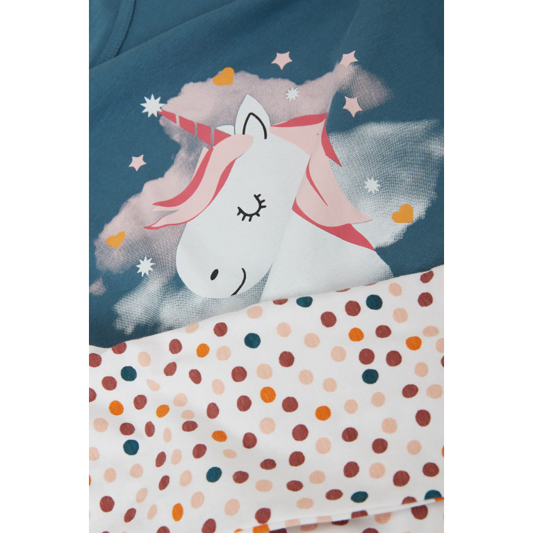 Name It - Unicorn-print Sleep Set in Organic Cotton